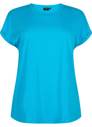 Zizzifashion Short sleeved cotton blend t-shirt, Hawaiian Ocean, Packshot image number 0