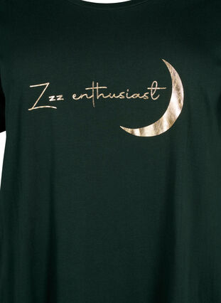 Zizzifashion Short-sleeved nightgown in organic cotton, Scarab Enthusiast, Packshot image number 2