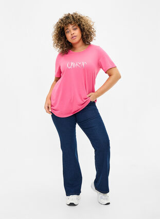 Zizzifashion FLASH - T-shirt with motif, Hot Pink Amour, Model image number 2