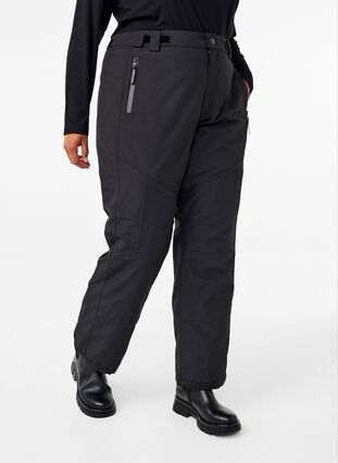 Zizzifashion Ski trousers with pockets and adjustable waist, Black, Model image number 2