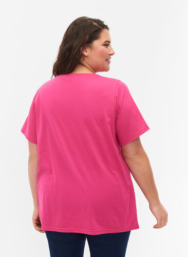 Zizzifashion FLASH - T-shirt with motif, Raspberry Rose, Model image number 1