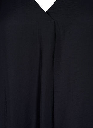 Zizzifashion V-neck dress in viscose, Black, Packshot image number 2