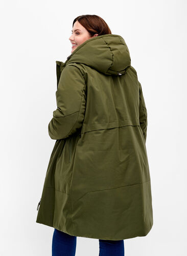 Zizzifashion Winter jacket with adjustable waist, Forest Night, Model image number 1