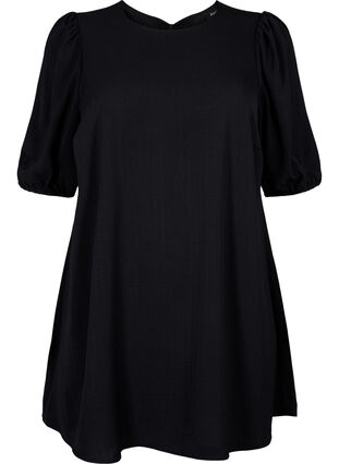 Zizzifashion Short dress with bow detail on the back, Black, Packshot image number 0