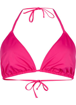 Zizzifashion Solid color triangle bikini top, Vivacious, Packshot image number 0