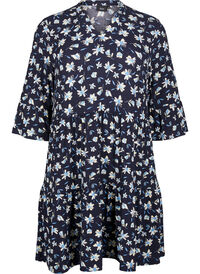 Short A-line dress with floral print