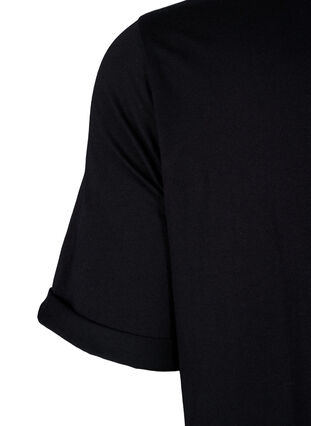 Zizzifashion Cotton t-shirt dress, Black, Packshot image number 3