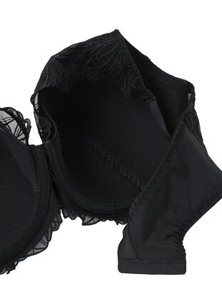 Zizzifashion Padded lace bra with underwire, Black, Packshot image number 2