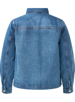 Zizzifashion Denim shirt jacket with pockets, Blue Denim, Packshot image number 1