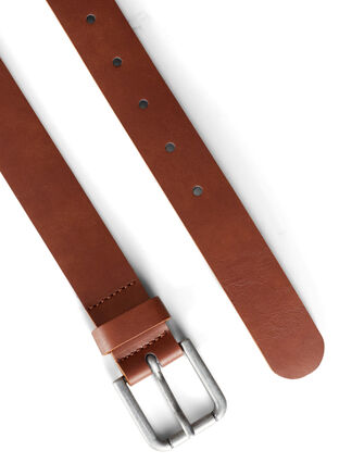 Zizzifashion Brown belt in synthetic leather, Brown, Packshot image number 1