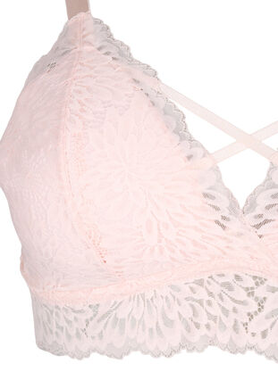 Zizzifashion Bralette with string detail and soft padding, Peach Blush, Packshot image number 2