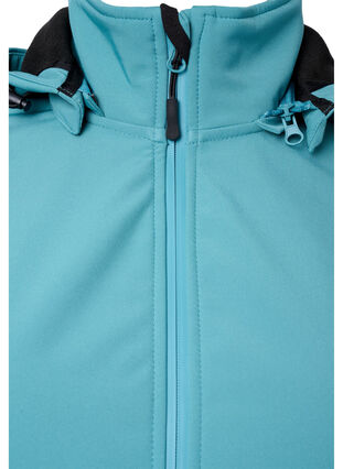 Softshell jacket hood Blue with - - Sz. - 42-60 detachable Zizzifashion
