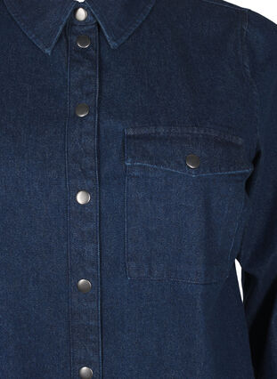 Zizzifashion Denim jacket with chest pocket, Unwashed Denim, Packshot image number 2