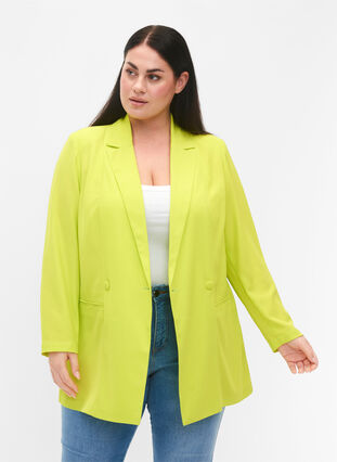 Zizzifashion Half-length blazer with buttons, Evening Primrose, Model image number 0