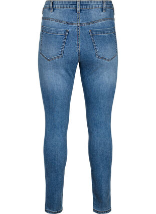 Zizzifashion Amy jeans with a high waist and super slim fit, Blue denim, Packshot image number 1