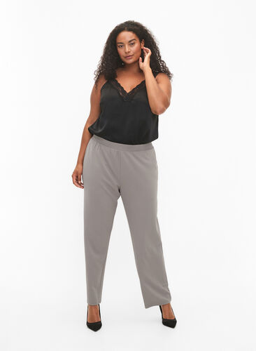 Zizzifashion FLASH - Trousers with straight fit, Driftwood, Model image number 0