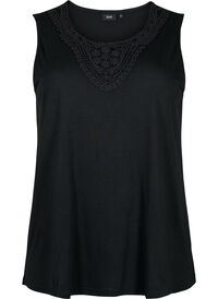 Sleeveless top with lace