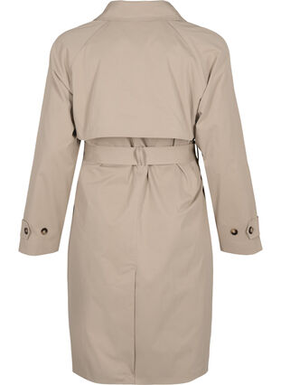 Zizzifashion Classic long trench coat with belt, Chinchilla, Packshot image number 1