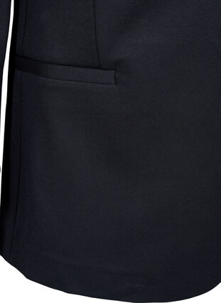 Zizzifashion Simple blazer with button closure, Black, Packshot image number 3