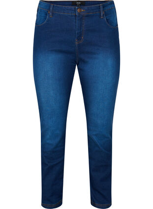 Zizzifashion Slim fit Emily jeans with normal waist, Blue Denim, Packshot image number 0