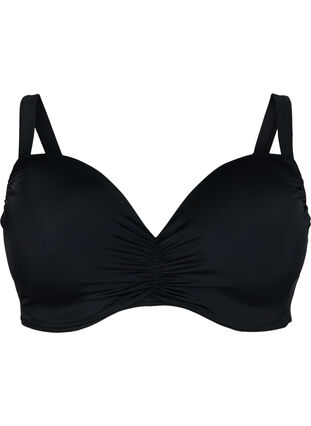 Cupshe + Braelynn Black Wrap Bralette & Shirred High Waist Bikini Set