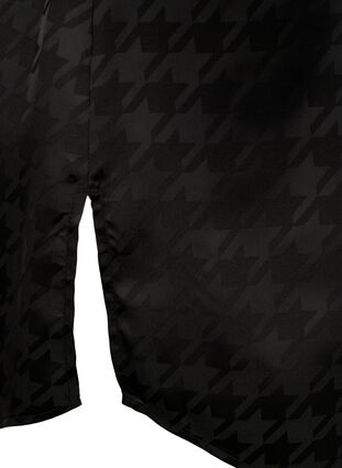 Zizzifashion Long shirt with houndstooth pattern, Black, Packshot image number 3