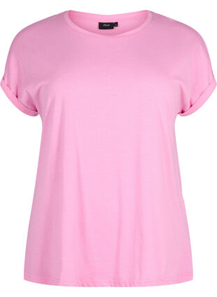 Zizzifashion Short sleeved cotton blend t-shirt, Rosebloom, Packshot image number 0