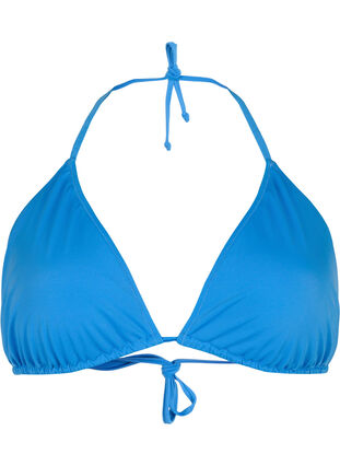 Zizzifashion Solid color triangle bikini top, Nebulas Blue, Packshot image number 0