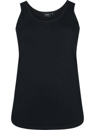 Cotton basic top, Black, Packshot