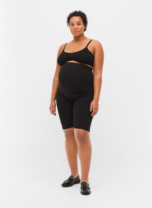 Close-fitting maternity shorts - Black - Sz. 42-60 - Zizzifashion
