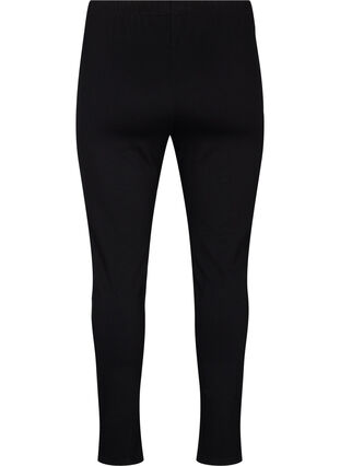 Zizzifashion Viscose leggings with front slits, Black, Packshot image number 1