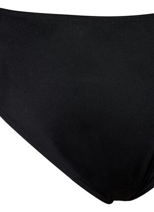 Zizzifashion Solid color bikini bottom with regular waist, Black, Packshot image number 2