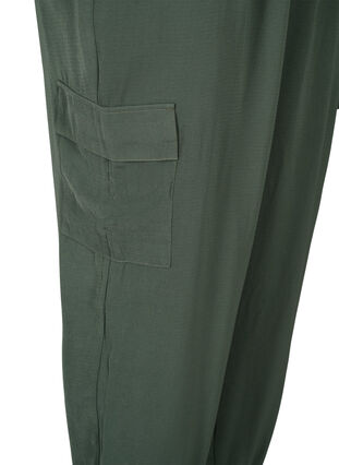 Zizzifashion Trousers with cargo pockets, Thyme, Packshot image number 3