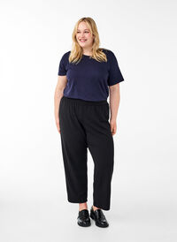 FLASH - Trousers with straight fit, Black, Model