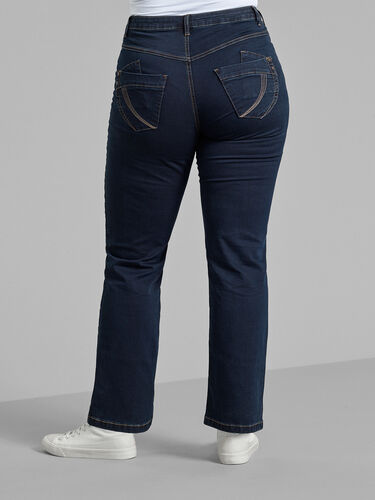 Zizzifashion Regular fit Gemma jeans with a high waist, Blue denim, Model image number 1