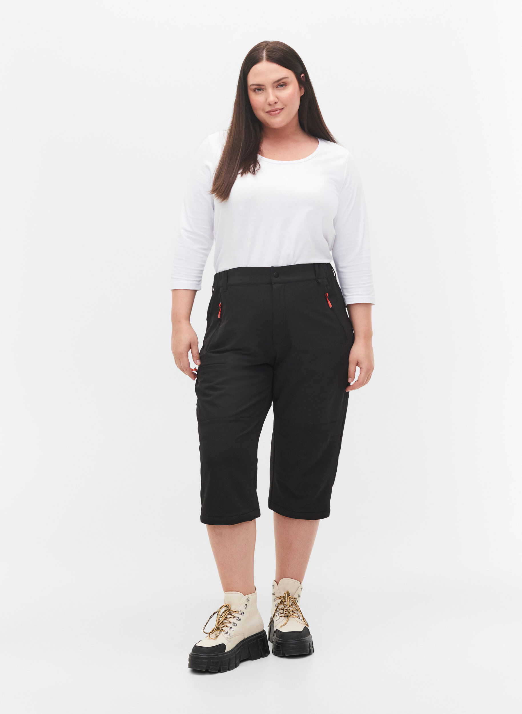 Retro Loose Plus Size Cropped Trousers