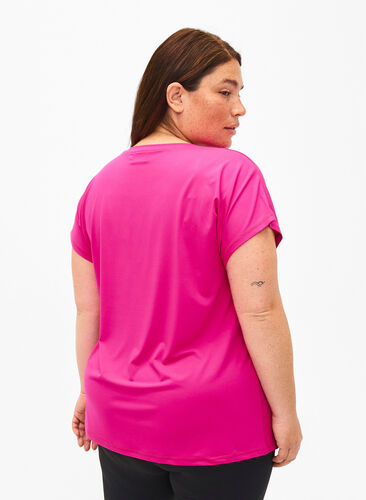 Zizzifashion Short-sleeved training t-shirt, Neon Pink Glo, Model image number 1