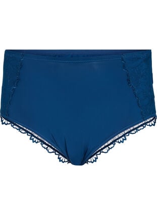 Zizzifashion Hipster panties with lace and regular waist, Blue Opal, Packshot image number 0