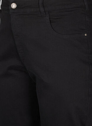 Zizzifashion Cropped Vera jeans with straight fit, Black, Packshot image number 2