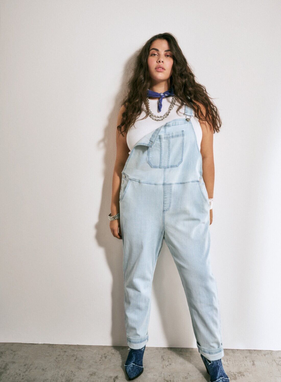 Blue denim dungaree - Shop the look - Zizzifashion