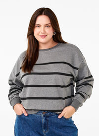 Sweatshirt with stripes, MGM w. Black Stripe, Model