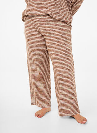 Zizzifashion Loose trousers with elastic waistband, Fondue Fudge, Model image number 2