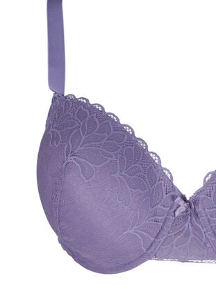 Buy Wunderlove by Westside Dark Purple Lace Padded Underwired Bra