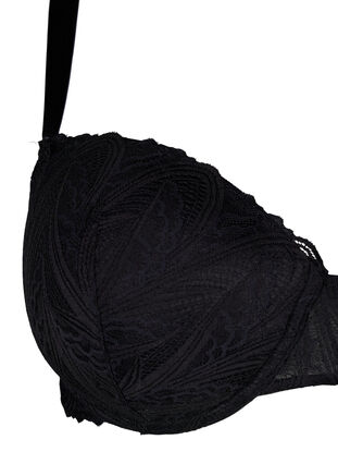 Zizzifashion Molded lace bra with underwire, Black, Packshot image number 2