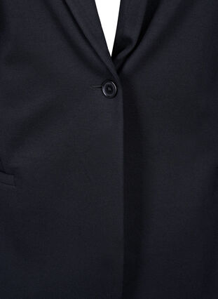 Zizzifashion Simple blazer with button closure, Black, Packshot image number 2