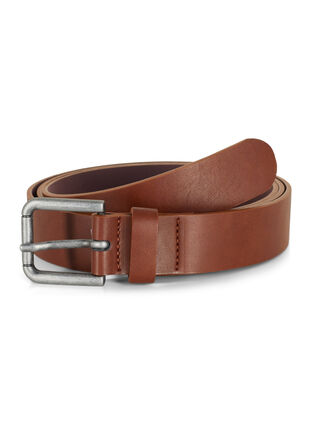 Zizzifashion Brown belt in synthetic leather, Brown, Packshot image number 0