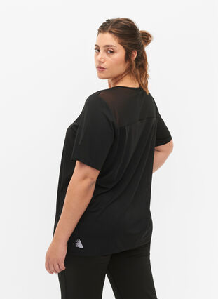 Zizzifashion Short-sleeved training t-shirt with mesh, Black, Model image number 1