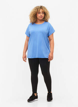 Zizzifashion Short sleeved workout t-shirt, Granada Sky, Model image number 2