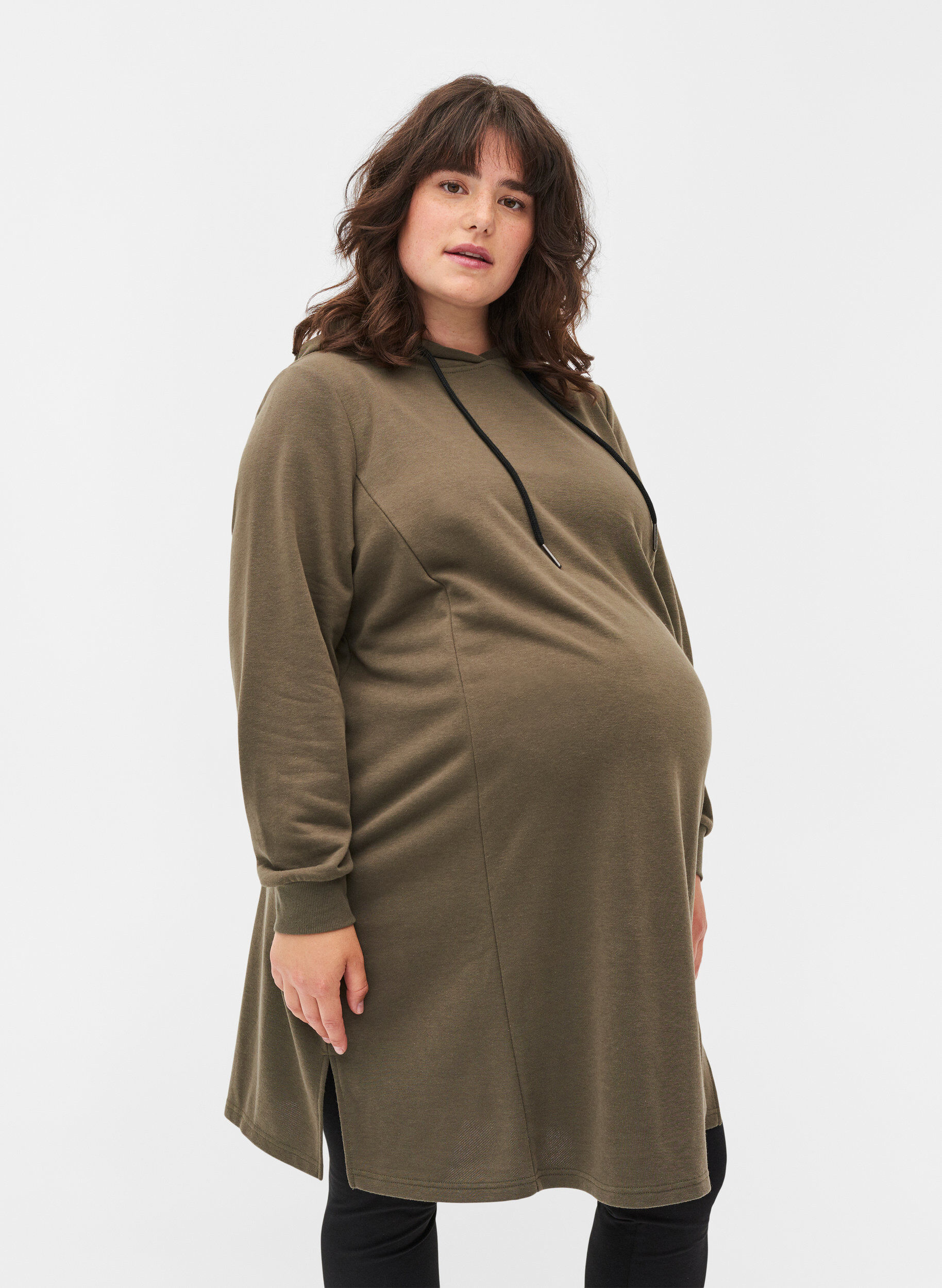 green maternity sweater