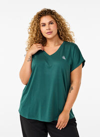 V-neck training t-shirt, Bistro Green, Model